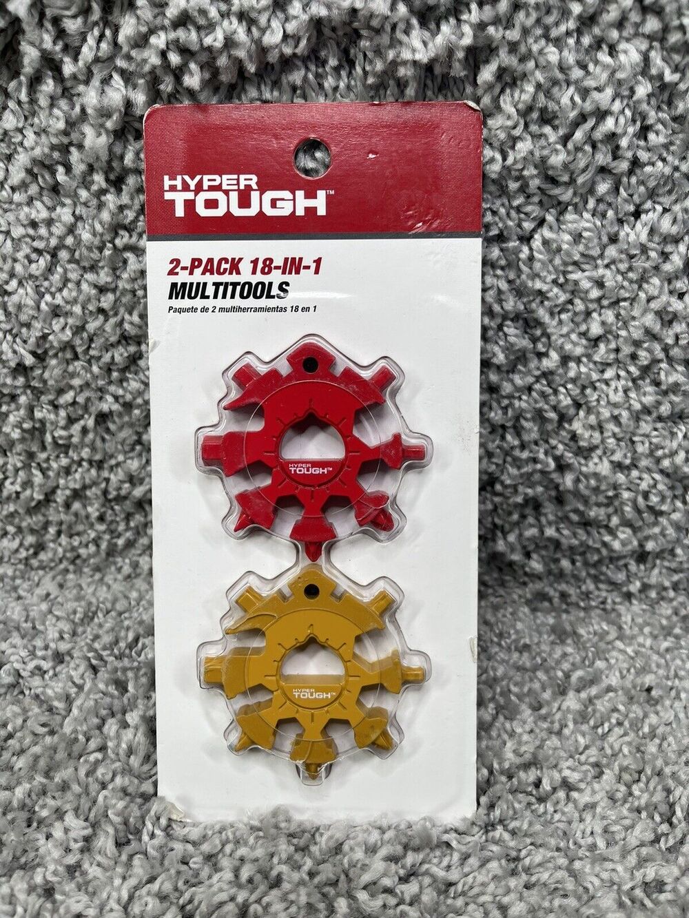 Hyper Tough 2pk 18 in 1 Snowflake Multitools Red & Yellow Mustard